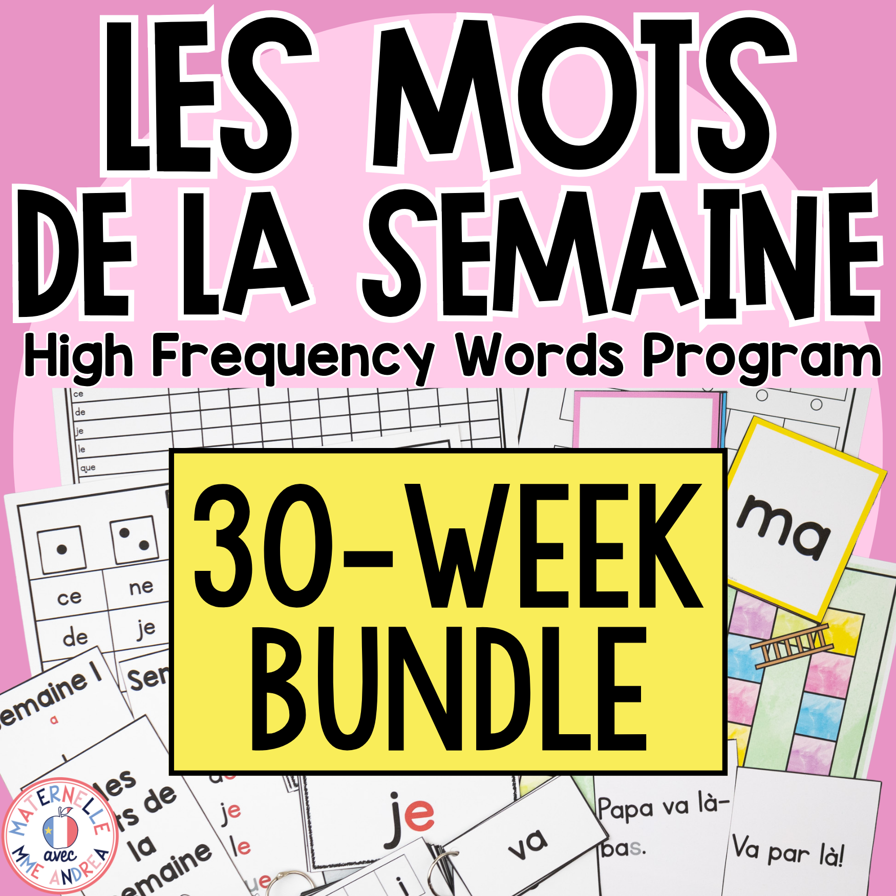 30-Week French High-Frequency Words Phonics Program | Full Year Bundle