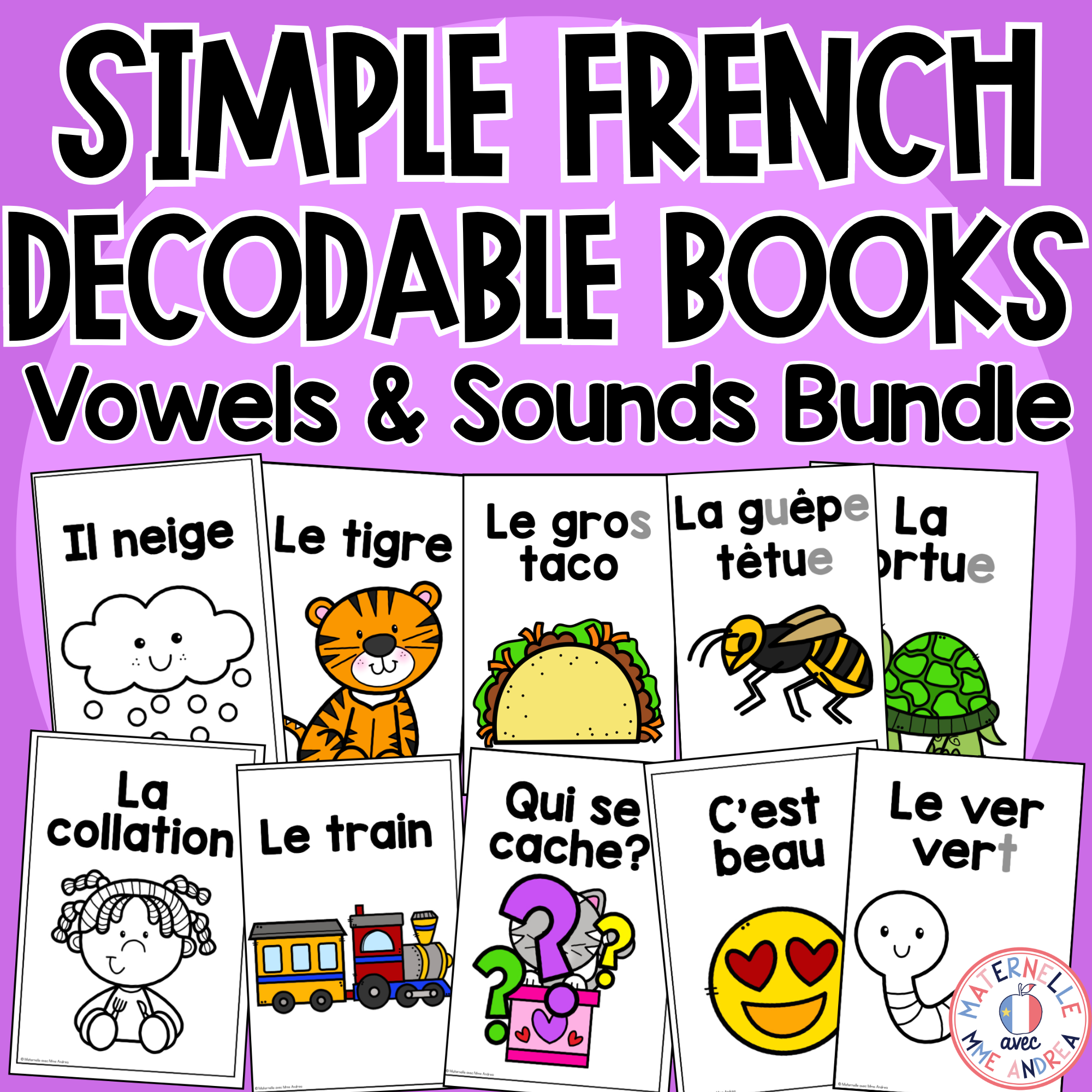 French Kindergarten Decodable Readers | Decodable Super Simple French Phonics Books for Maternelle