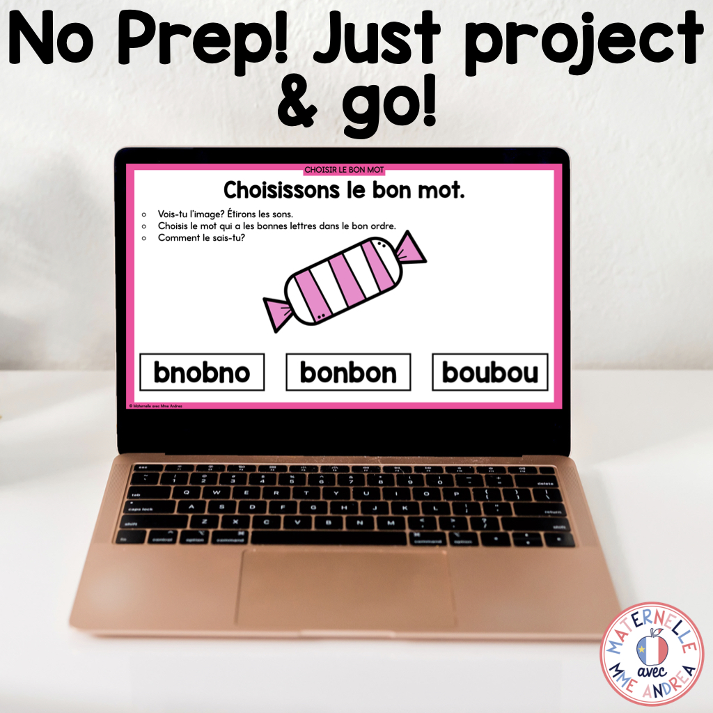 French Phonological & Phonemic Awareness Slides – February | Daily K-1 Practice — image 4