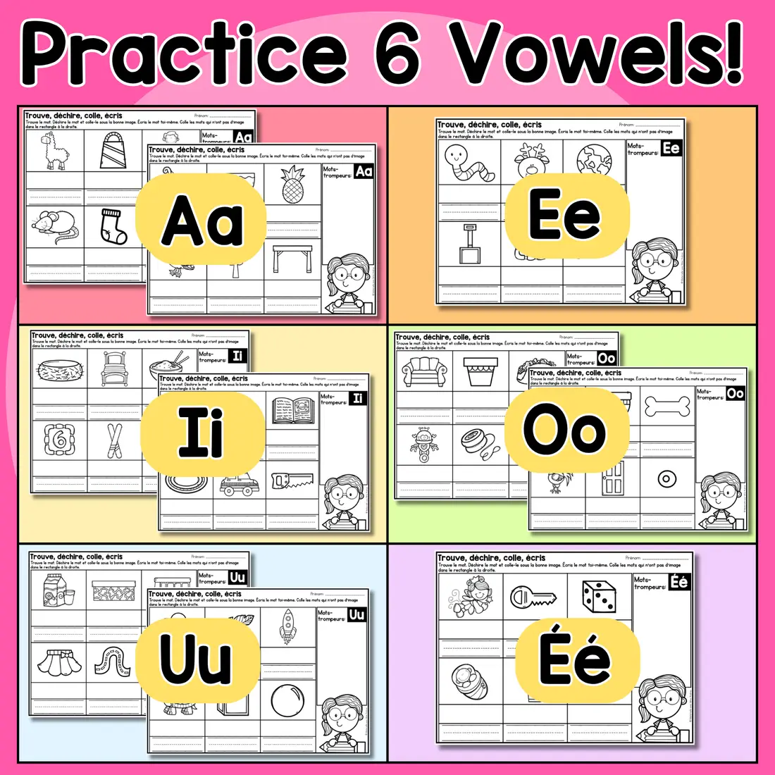 French Phonics Vowels Activities | Literacy Centres | Decoding & Comprehension — image 3
