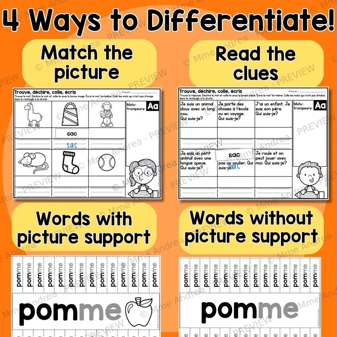 French Vocabulary Activities | Seasonal Literacy Centres | Read & Write the Room — image 5