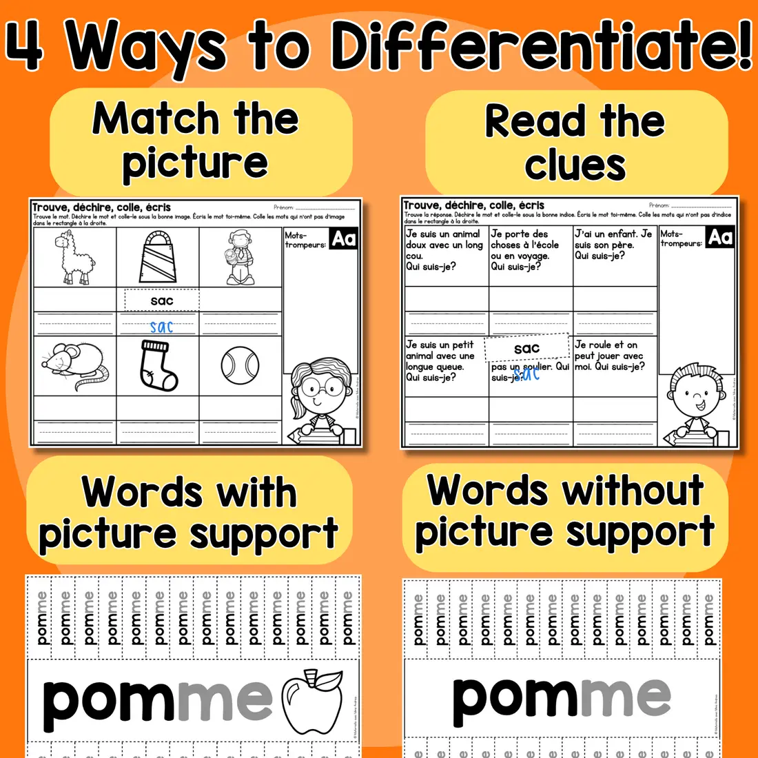 French Vocabulary Activities | Seasonal Literacy Centres | Read & Write the Room — image 2