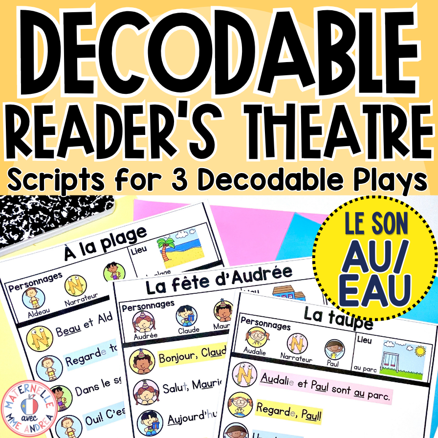 French Decodable Reader’s Theatre Scripts | Short Plays for Fluency - AU EAU