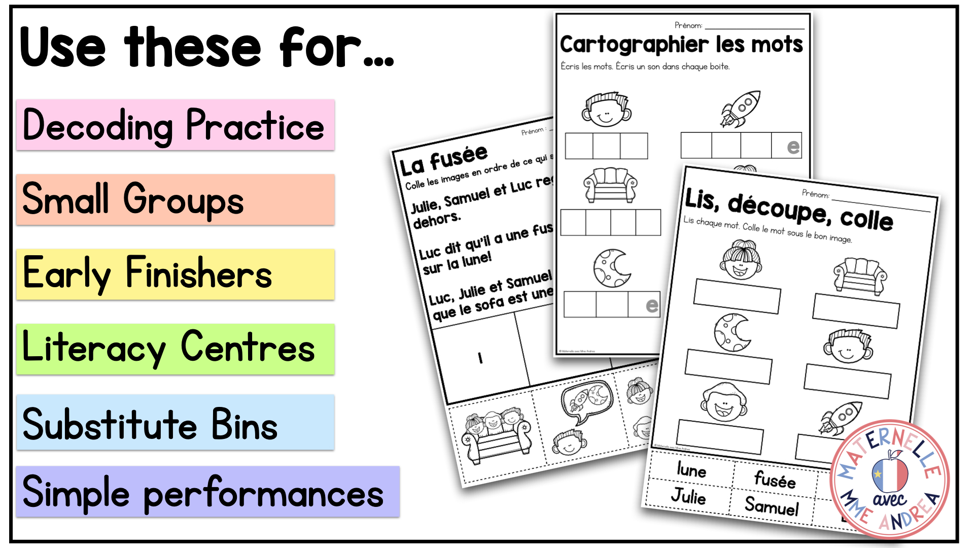 French Decodable Reader’s Theatre Scripts | Short Plays for Fluency - Uu Sound — image 3