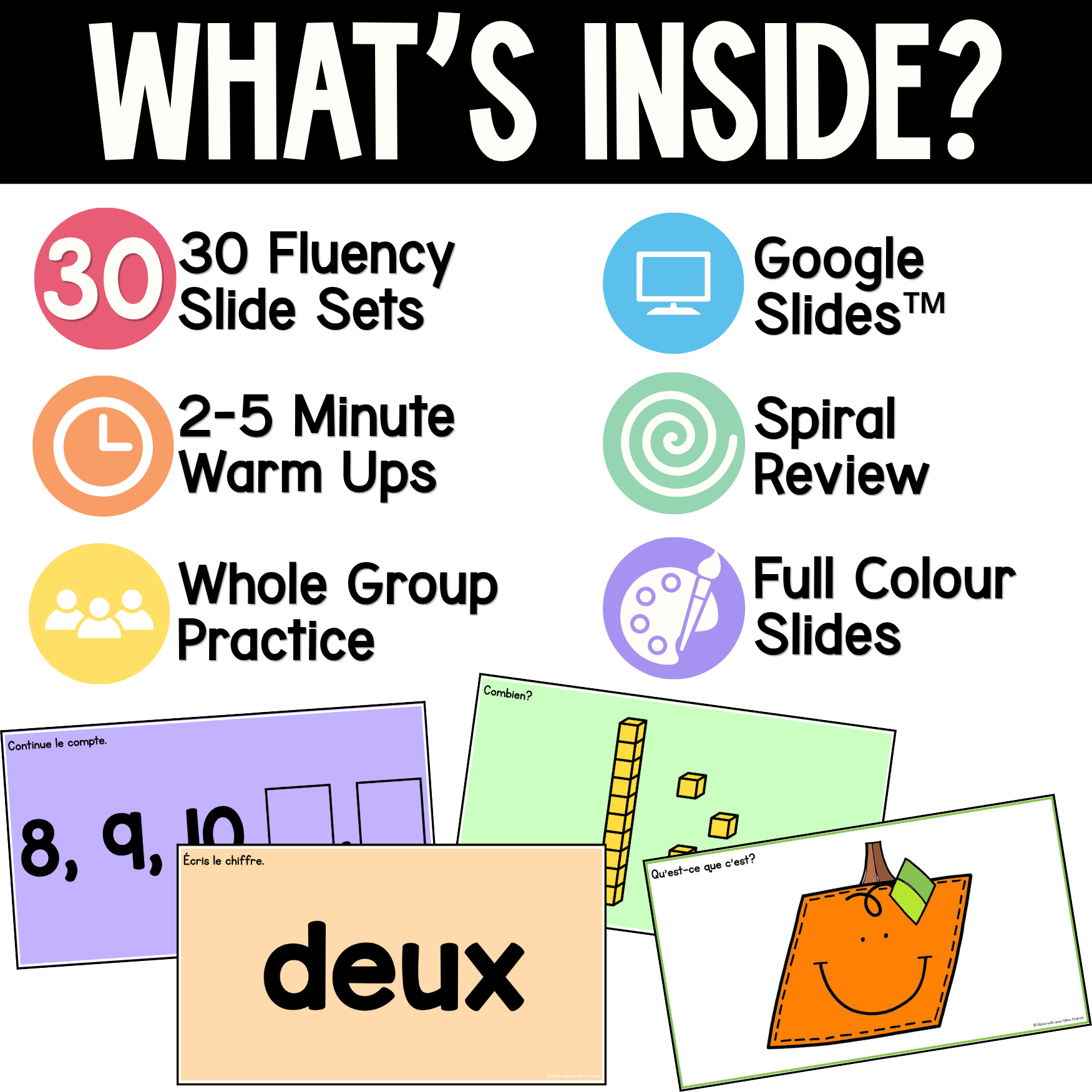 French Math Warm-Ups | October Daily Math Fluency Slides | Addition, Subtraction — image 2