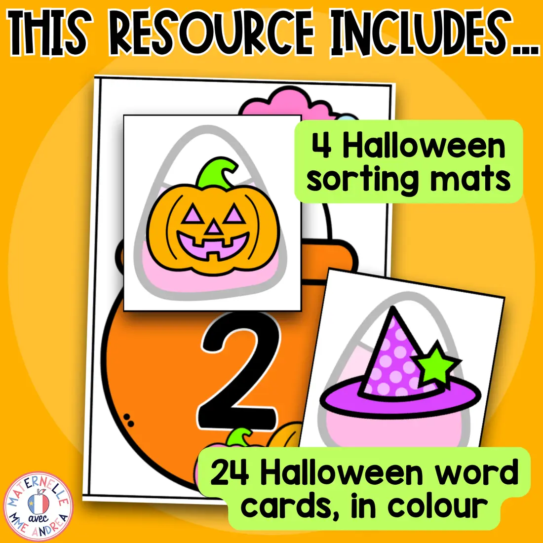 French Halloween Syllable Sorting Mats | Phonological Awareness Literacy Centre — image 2
