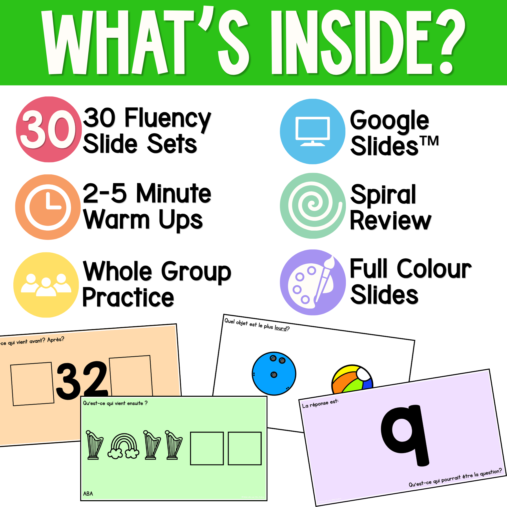 French Math Warm-Ups | March Daily Math Fluency Slides | Place Value, Numbers — image 2