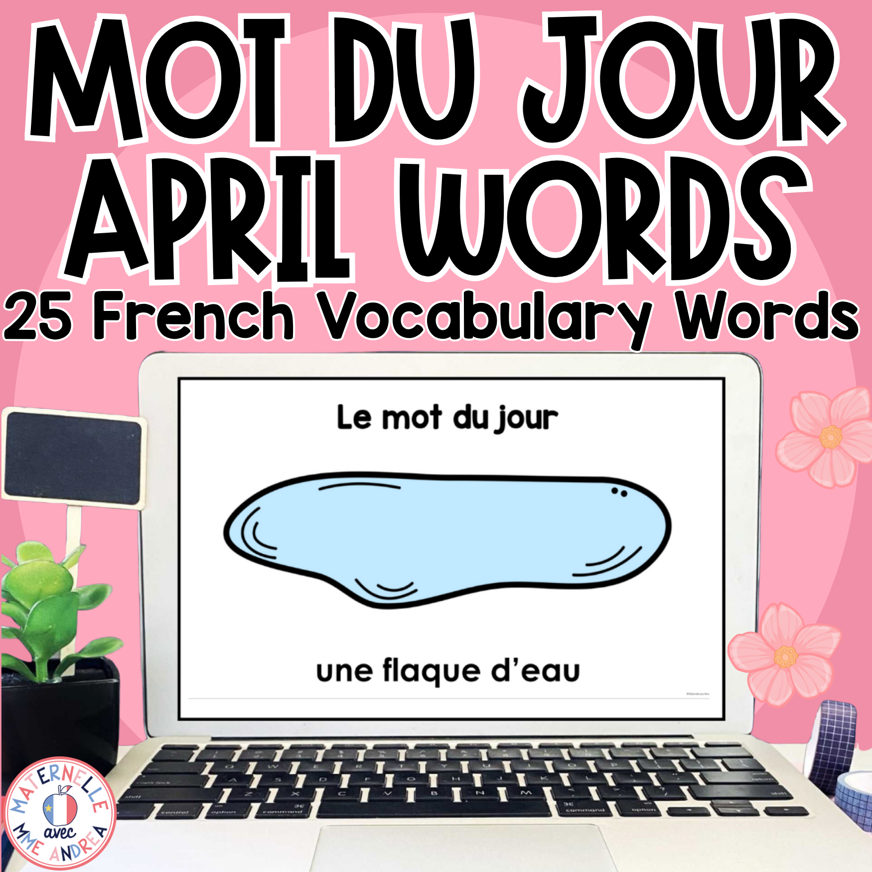 FRENCH Word of the Day - April French Vocabulary Practice (Spring, Earth Day)