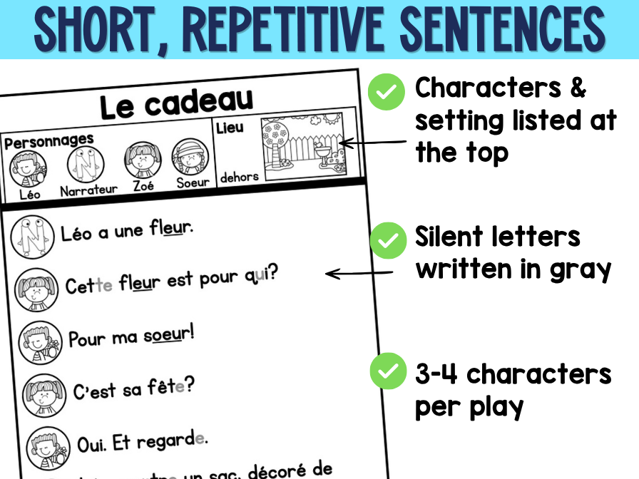 French Reader’s Theatre Scripts | Decodable Plays for EU OEU | Phonics & Fluency — image 7