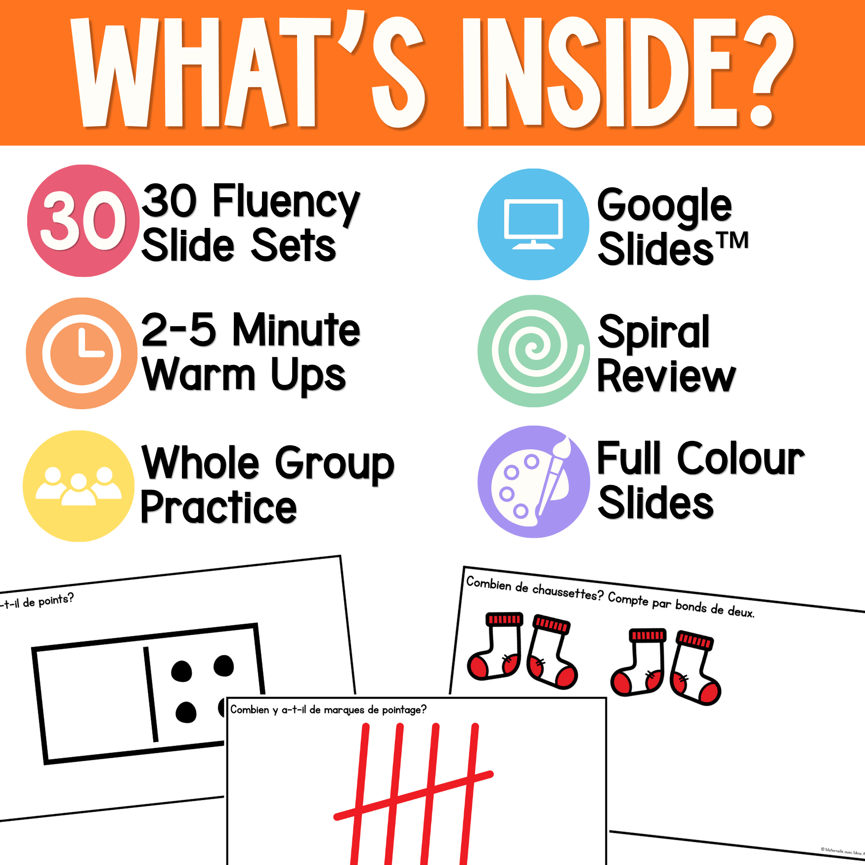 French Math Warm-Ups | September Daily Math Fluency Slides | Kinder & Grade 1 — image 2