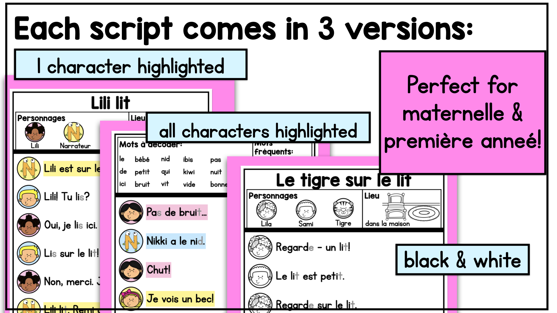 French Decodable Reader’s Theatre Scripts | Short Plays for Fluency - Ii Sound — image 6