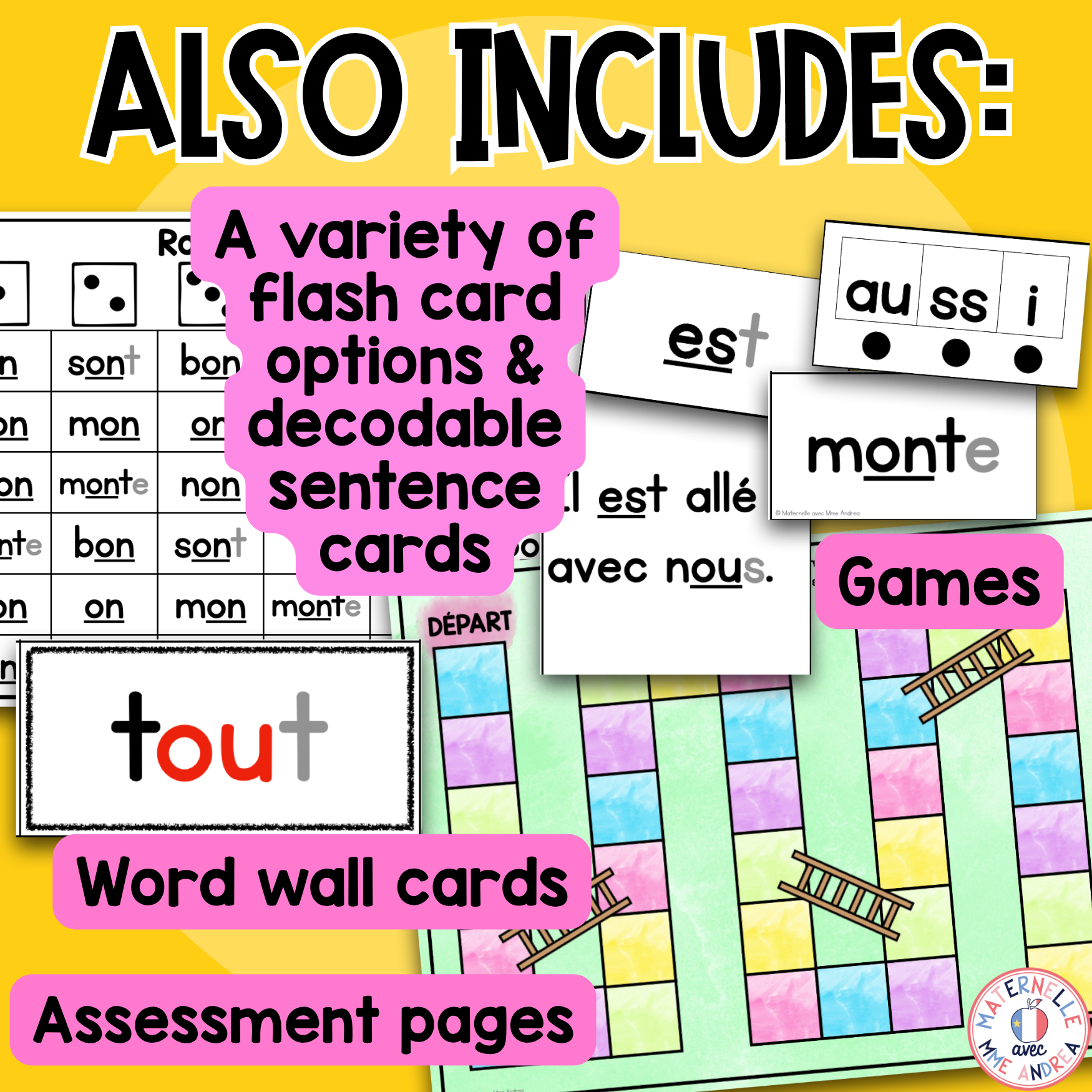 French High Frequency Words Phonics Program | Weeks 9-12 | French Sight Words — image 3