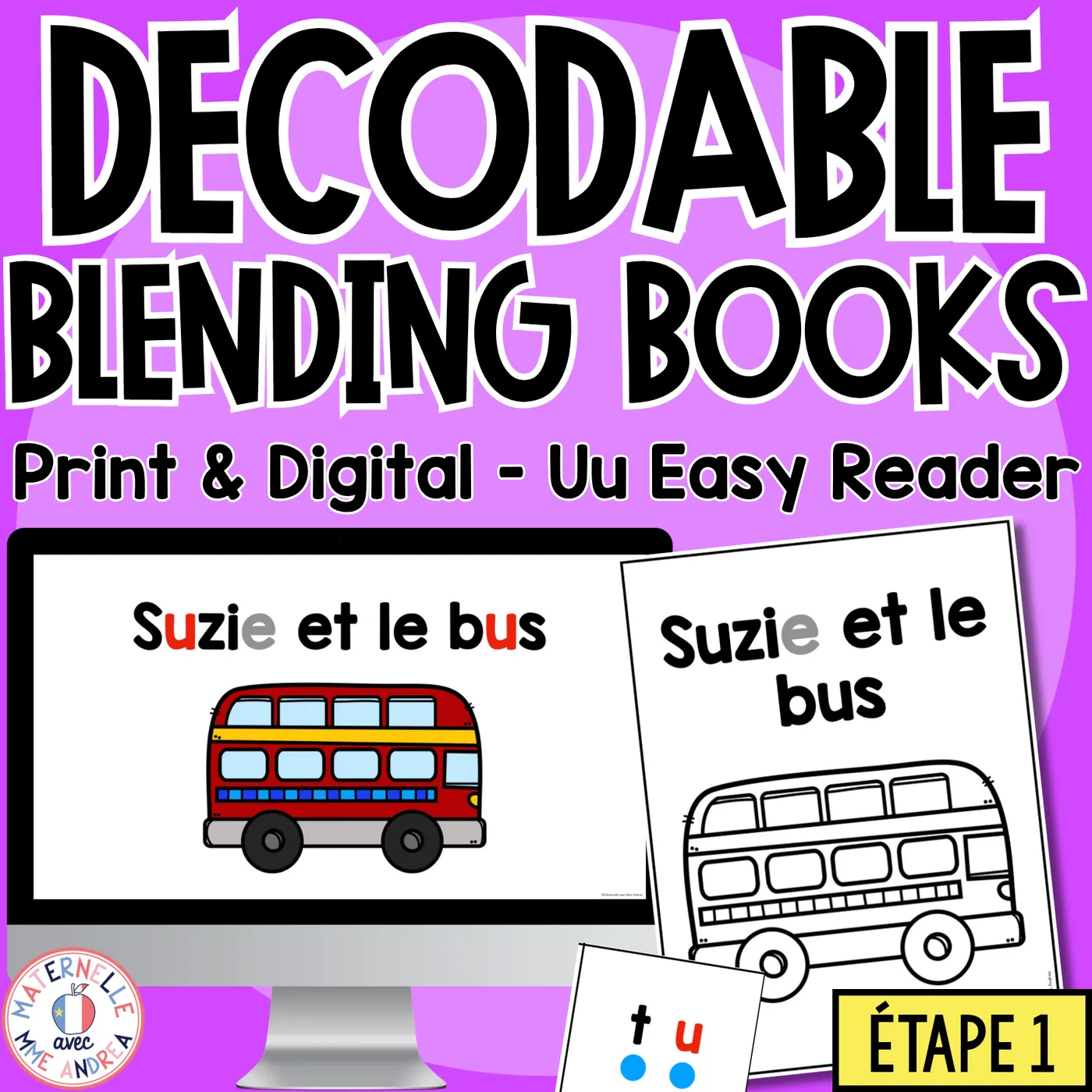 FRENCH Decodable Reader - Print & Digital - U Easy Reader (Science of Reading)