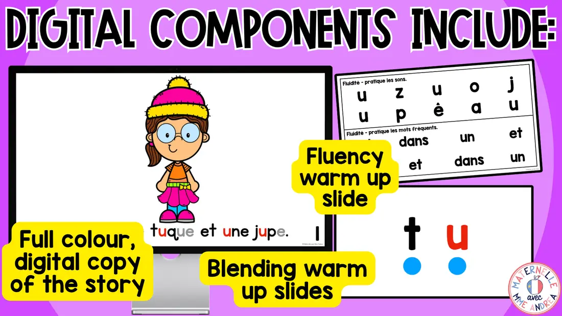 FRENCH Decodable Reader - Print & Digital - U Easy Reader (Science of Reading) — image 4