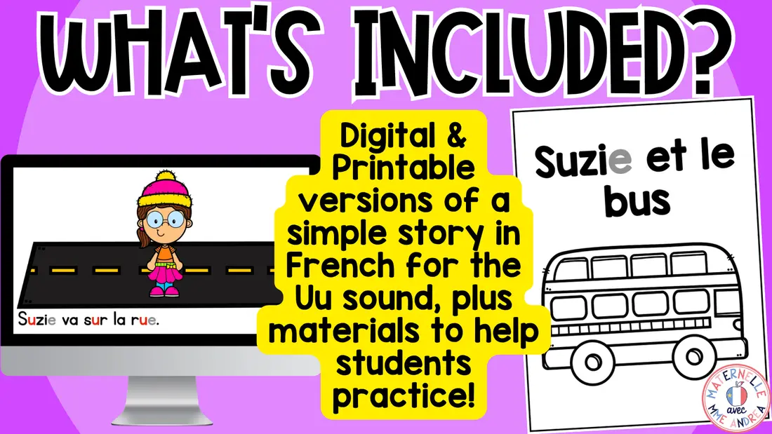FRENCH Decodable Reader - Print & Digital - U Easy Reader (Science of Reading) — image 2
