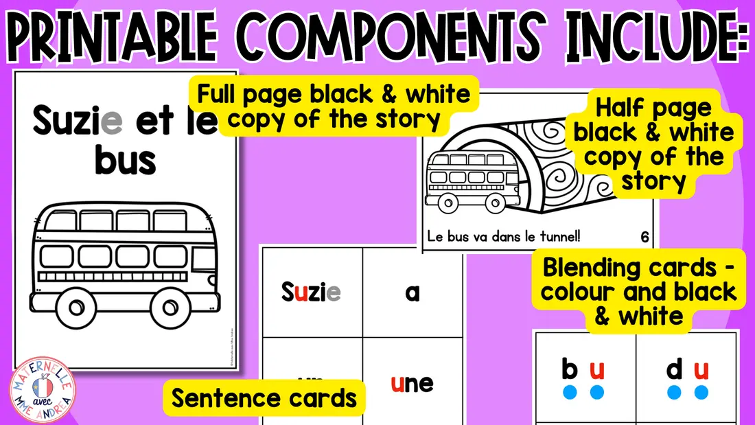 FRENCH Decodable Reader - Print & Digital - U Easy Reader (Science of Reading) — image 3