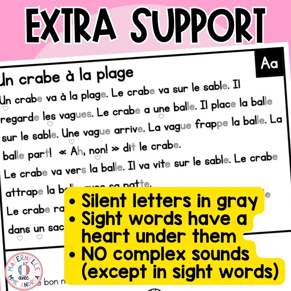 French Decodable Reading Passages | Vowel Aa | Fluency & Comprehension — image 6