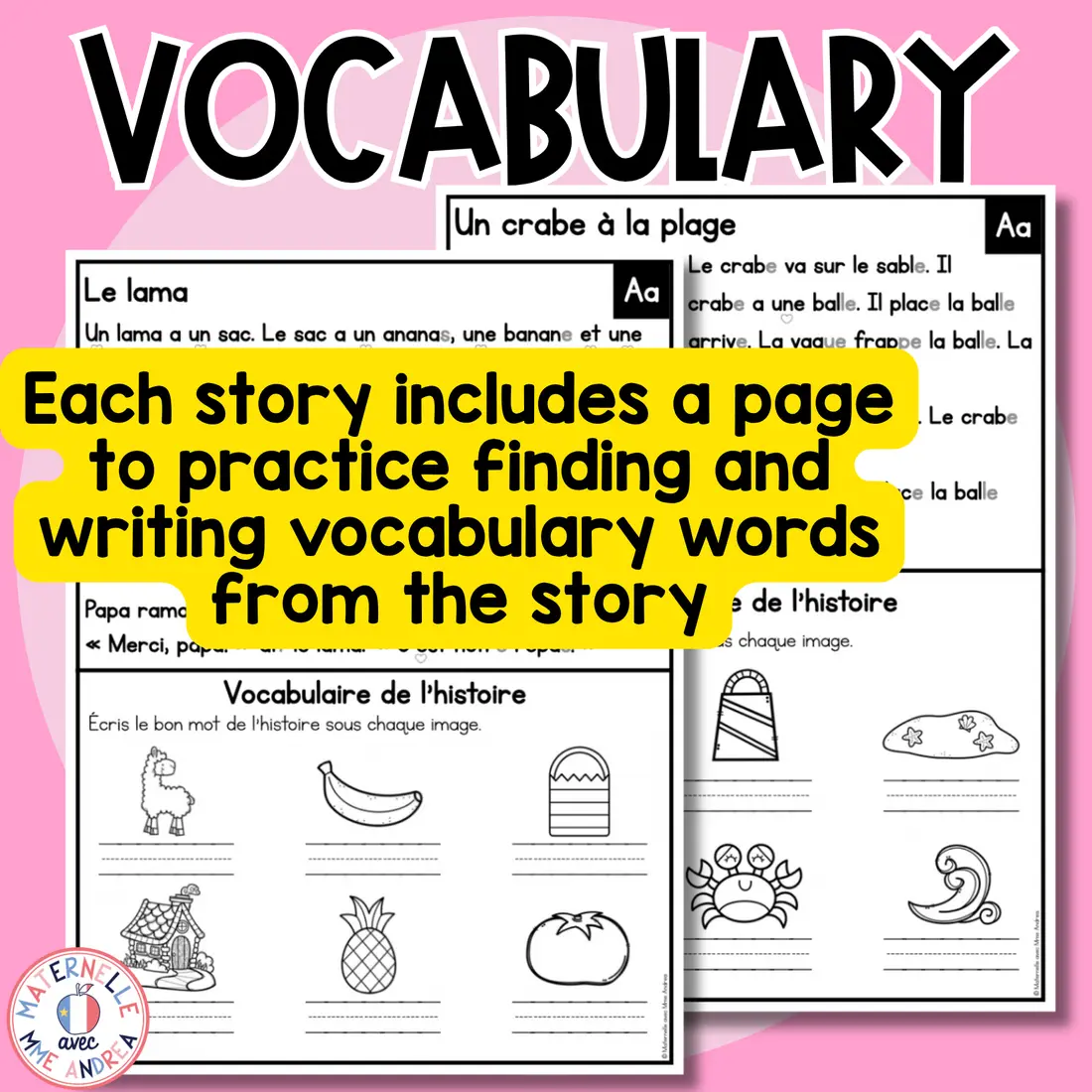 French Decodable Reading Passages | Vowel Aa | Fluency & Comprehension — image 4