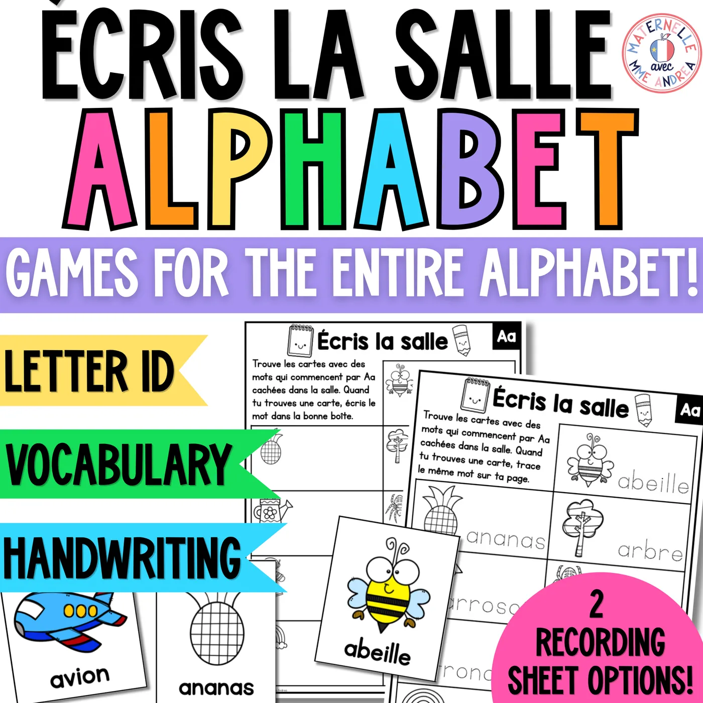 French Alphabet Write the Room | Fun Letter Recognition & Vocabulary Activities