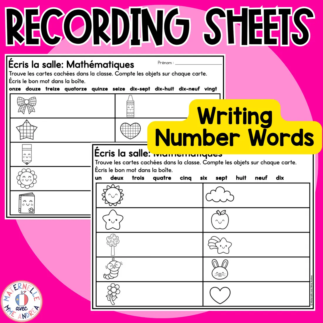 French Math Write the Room | Counting to 20 Number Sense Math Centres — image 9