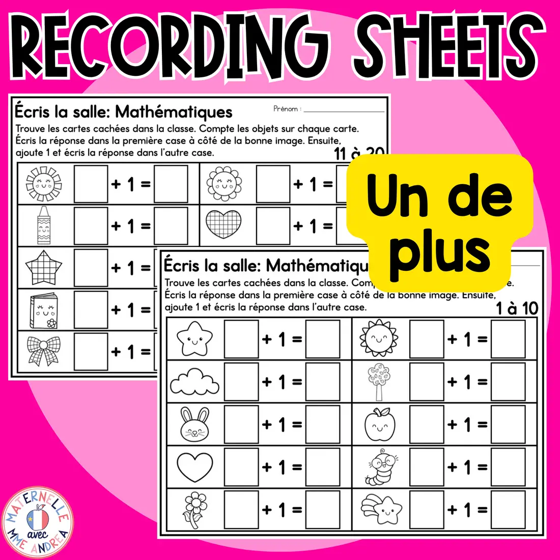 French Math Write the Room | Counting to 20 Number Sense Math Centres — image 7