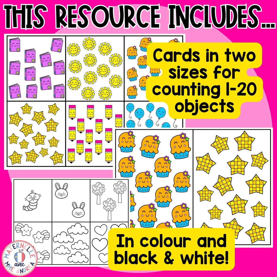 French Math Write the Room | Counting to 20 Number Sense Math Centres — image 2