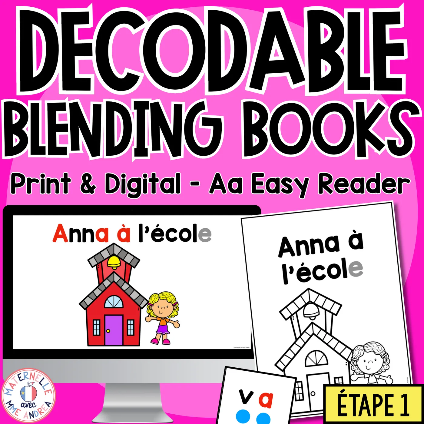 FRENCH Decodable Reader - Print & Digital - A Easy Reader (Science of Reading)