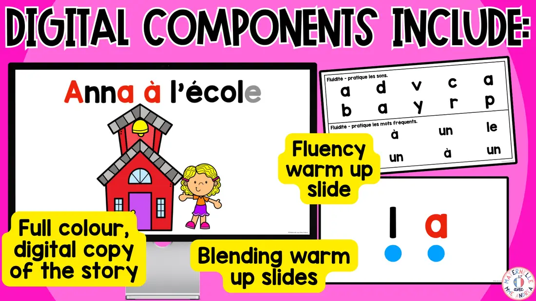 FRENCH Decodable Reader - Print & Digital - A Easy Reader (Science of Reading) — image 4