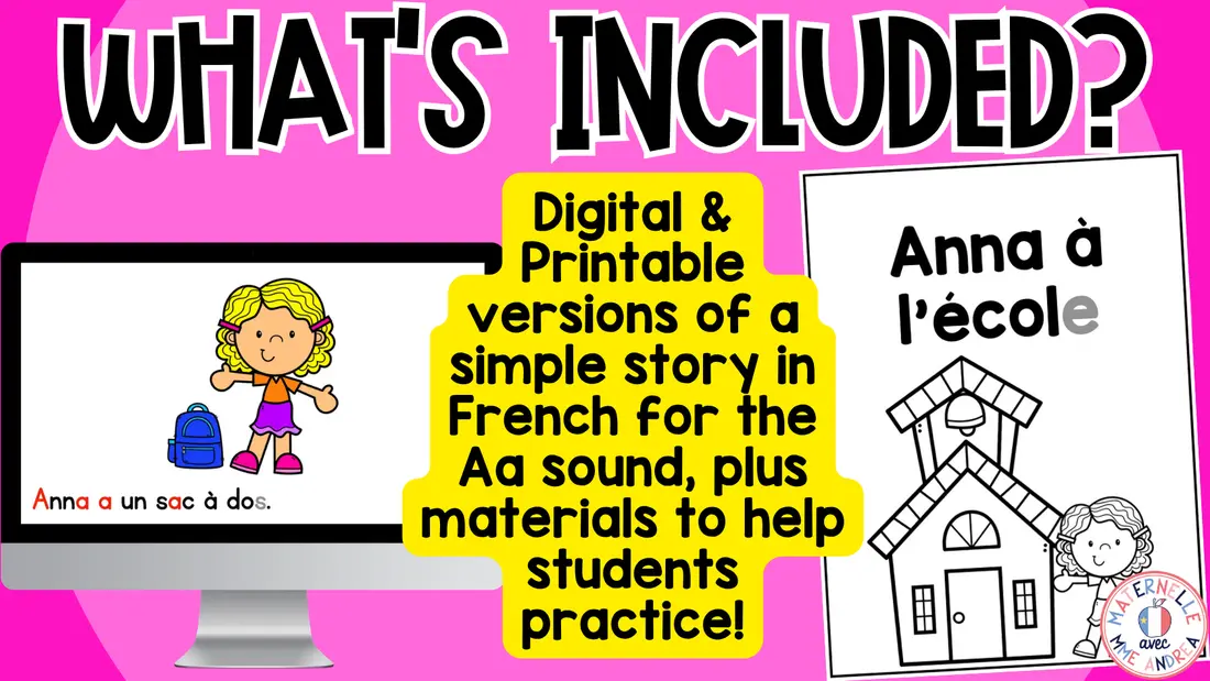 FRENCH Decodable Reader - Print & Digital - A Easy Reader (Science of Reading) — image 2