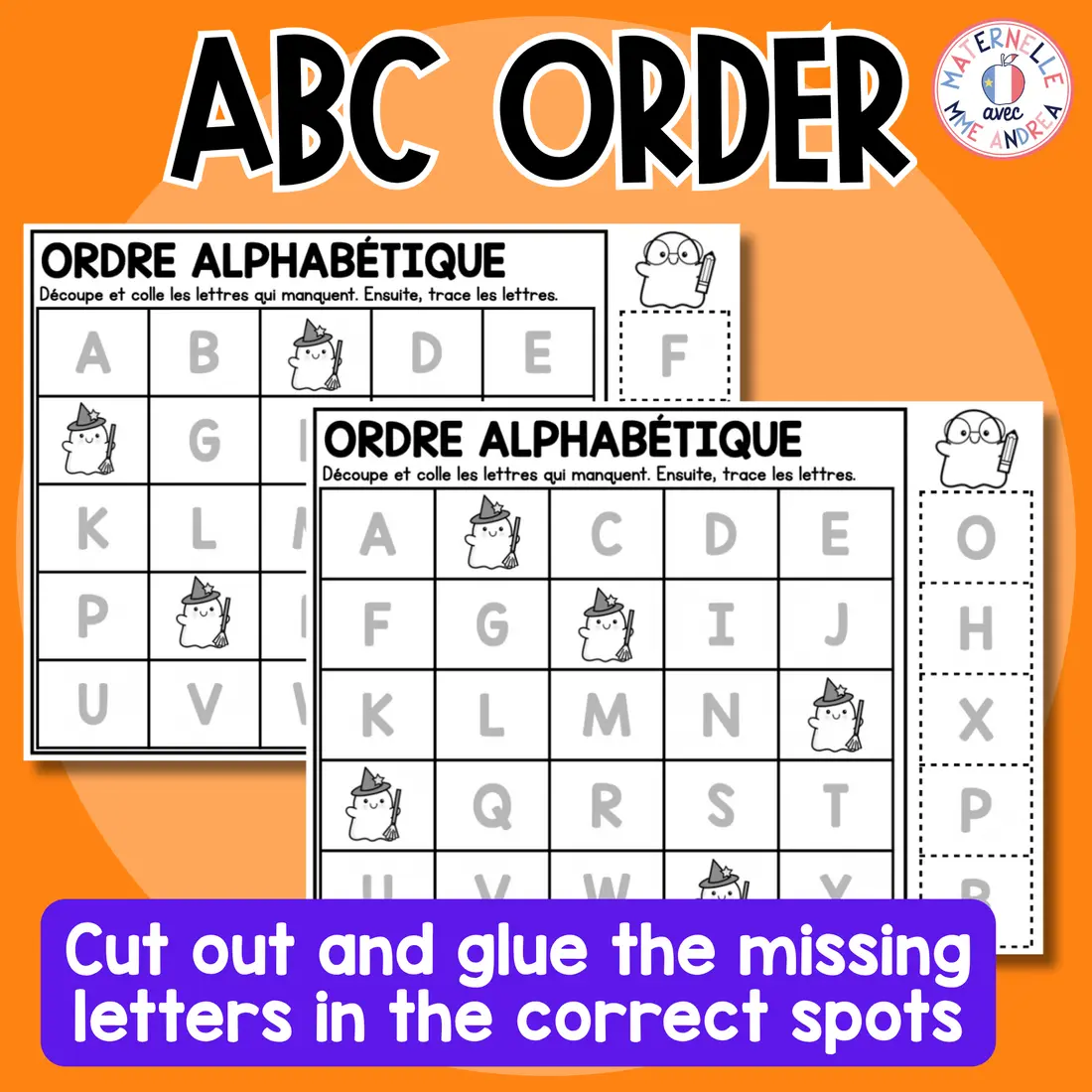 French Fall & Halloween Literacy Activities | No Prep Alphabet, Phonics & Letter Recognition Practice — image 4
