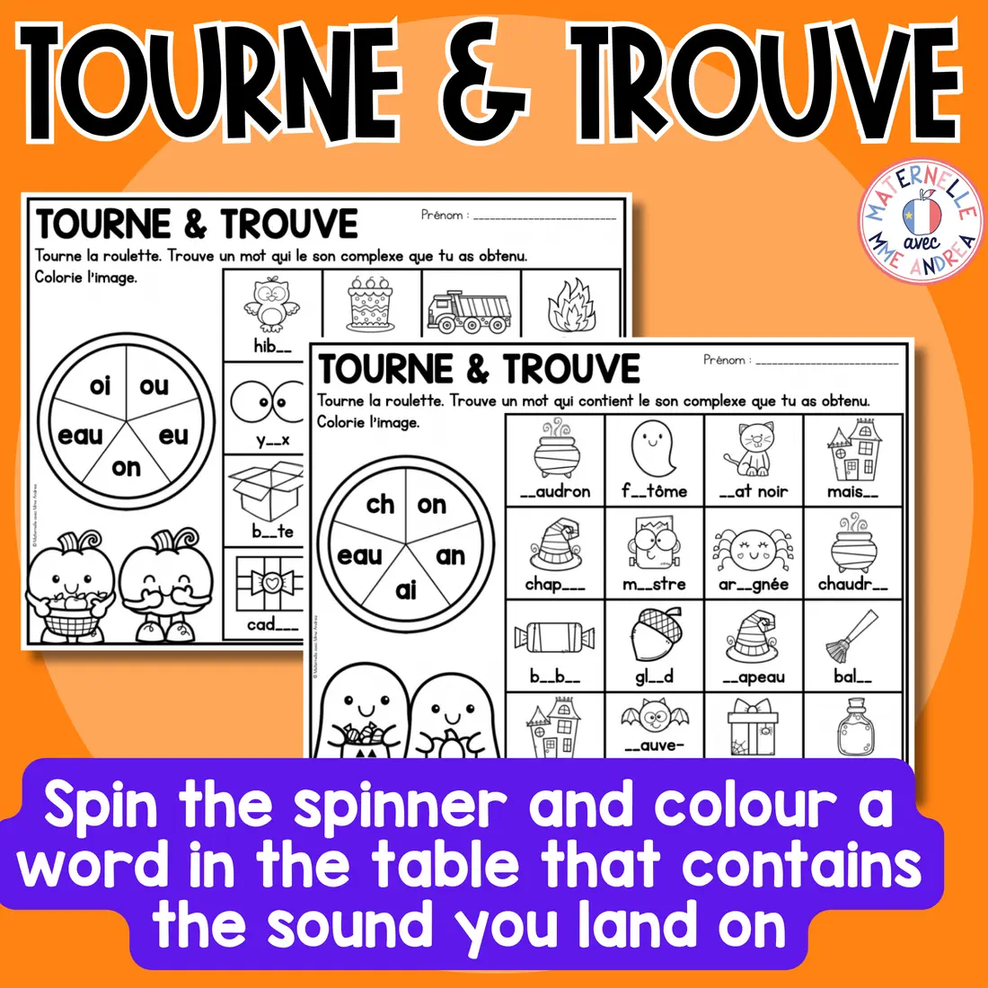 French Fall & Halloween Literacy Activities | No Prep Alphabet, Phonics & Letter Recognition Practice — image 6