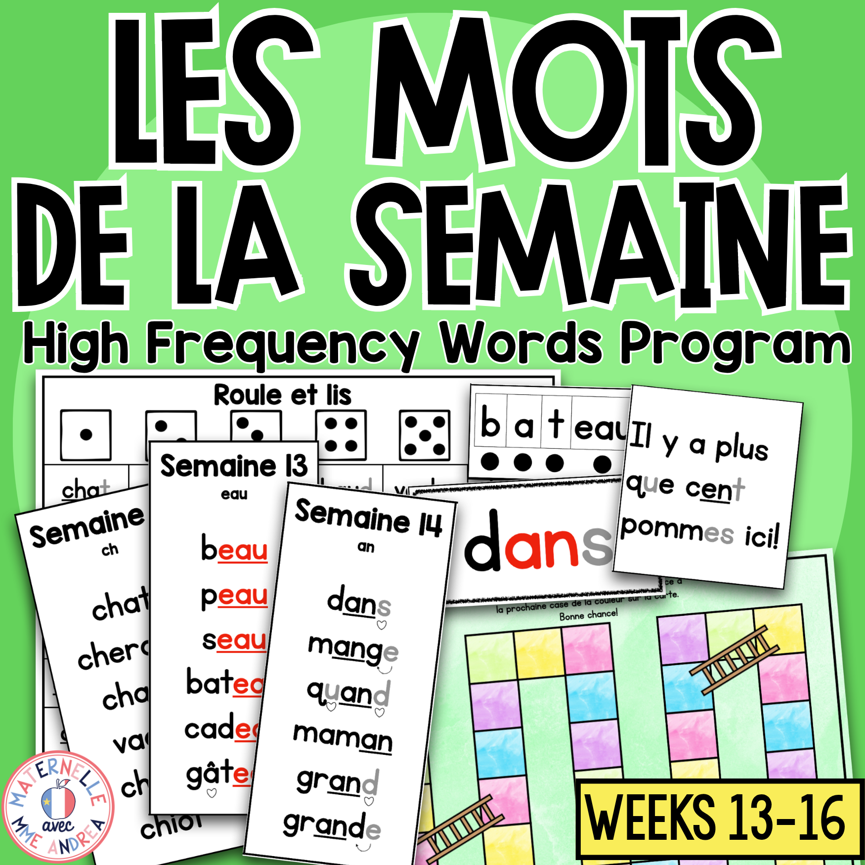 French High Frequency Words Phonics Program | Weeks 13-16 | French Sight Words
