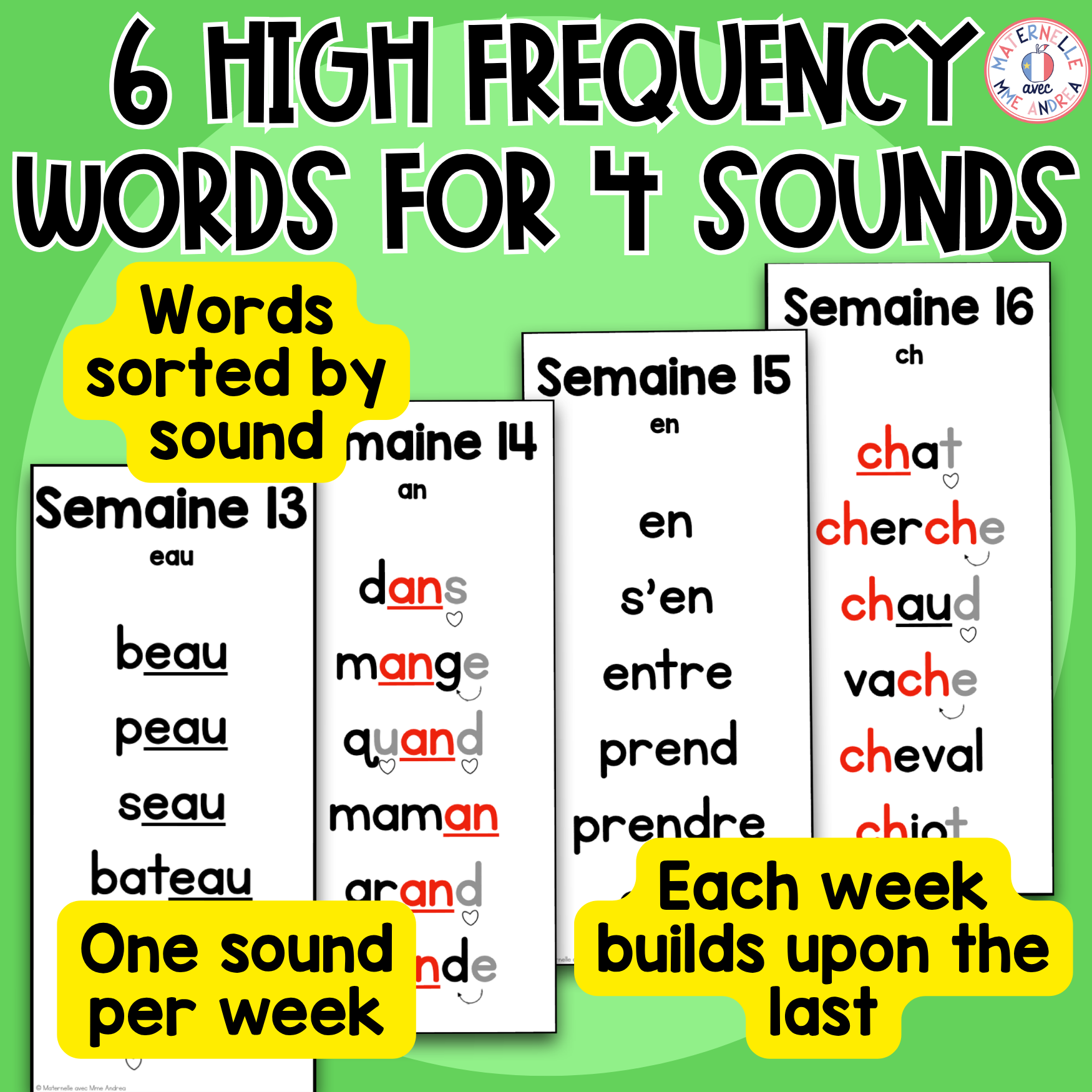 French High Frequency Words Phonics Program | Weeks 13-16 | French Sight Words — image 2