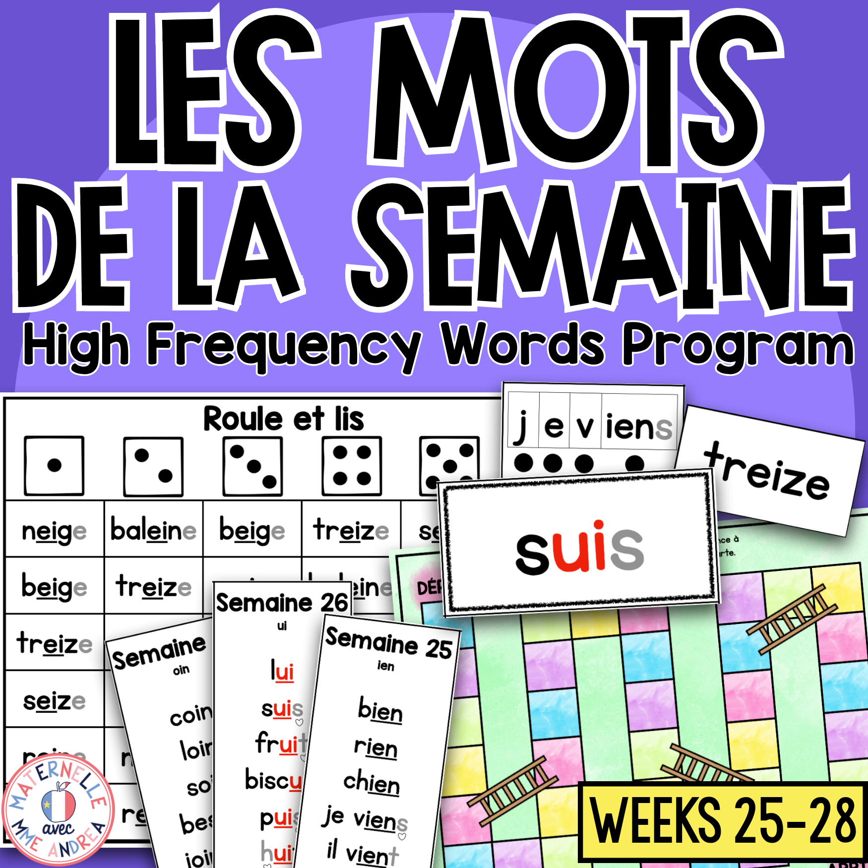 French High Frequency Words Phonics Program | Weeks 25-28 | French Sight Words