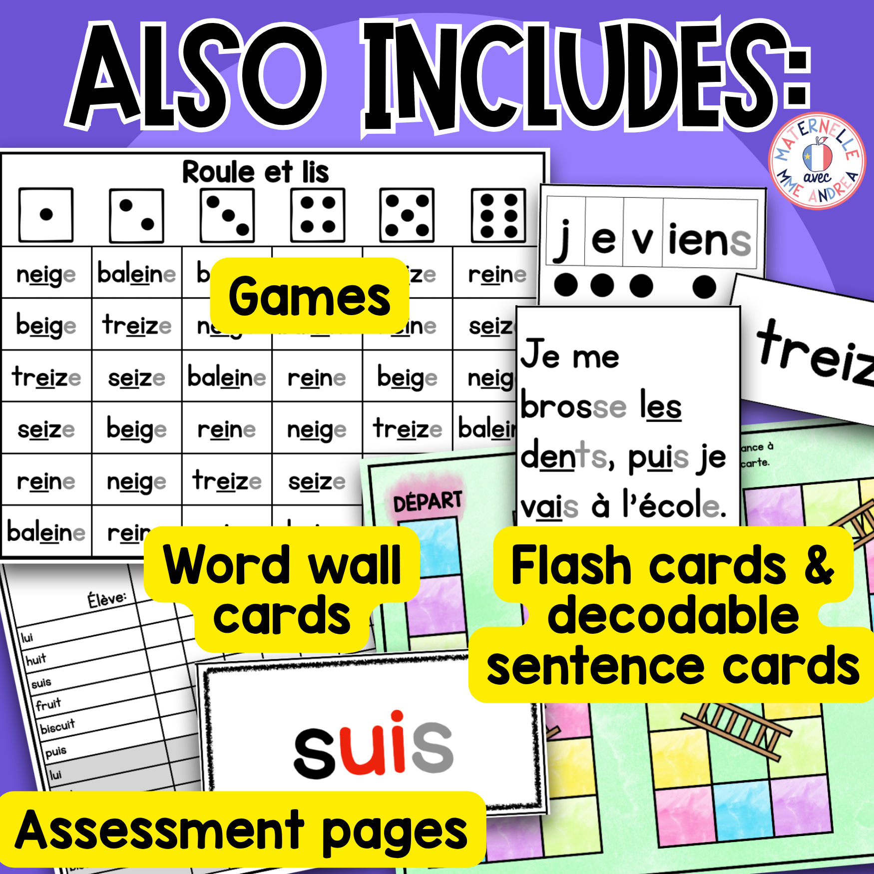French High Frequency Words Phonics Program | Weeks 25-28 | French Sight Words — image 3