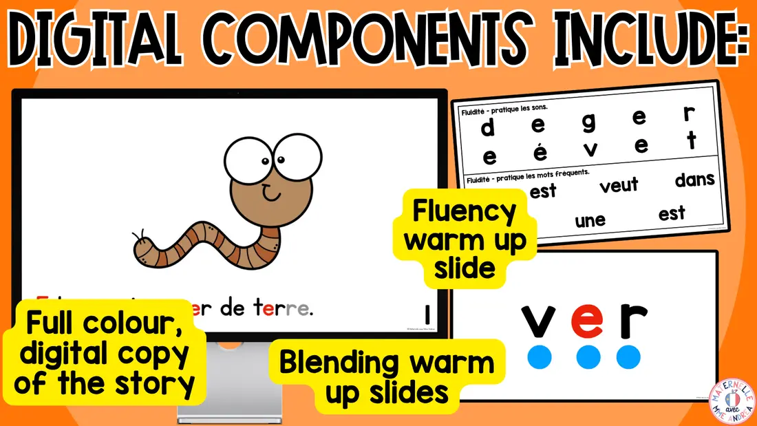FRENCH Decodable Reader - Print/Digital - Closed syllable E (Science of Reading) — image 4