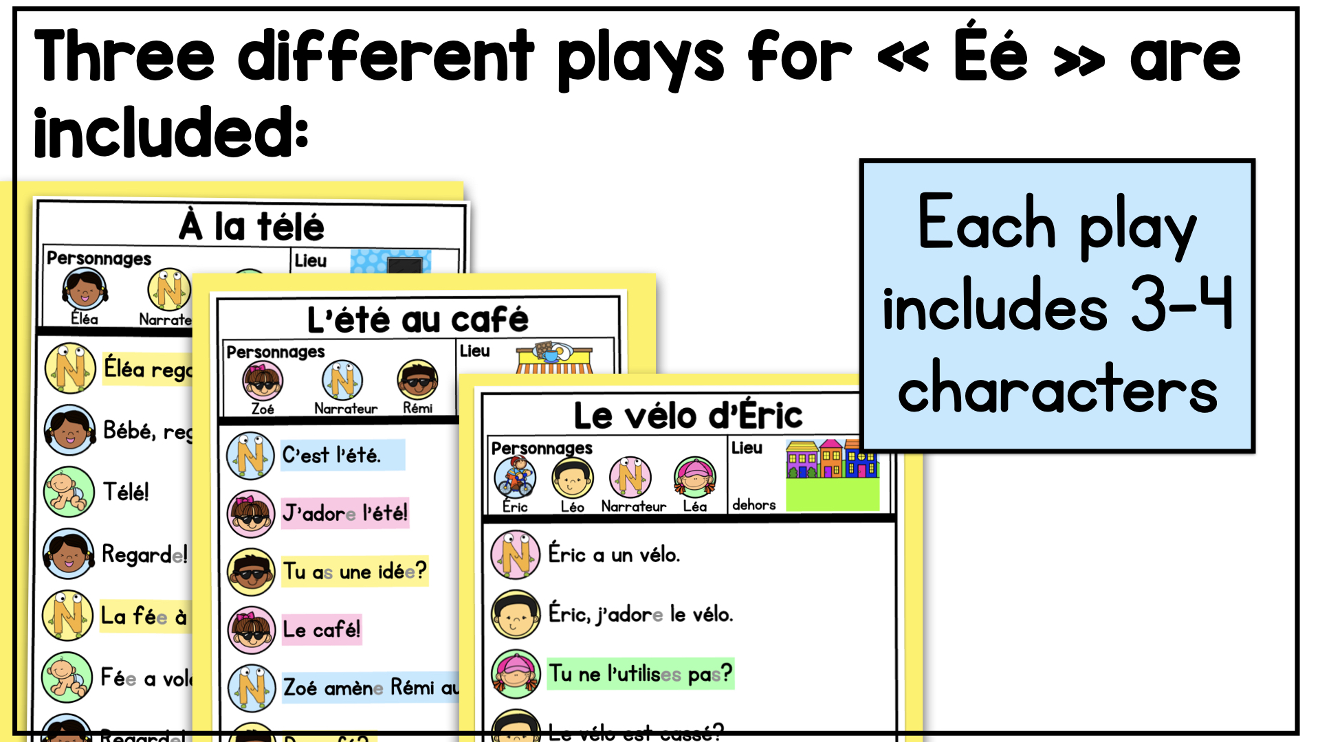 French Decodable Reader’s Theatre Scripts | Short Plays for Fluency - Éé Sound — image 4