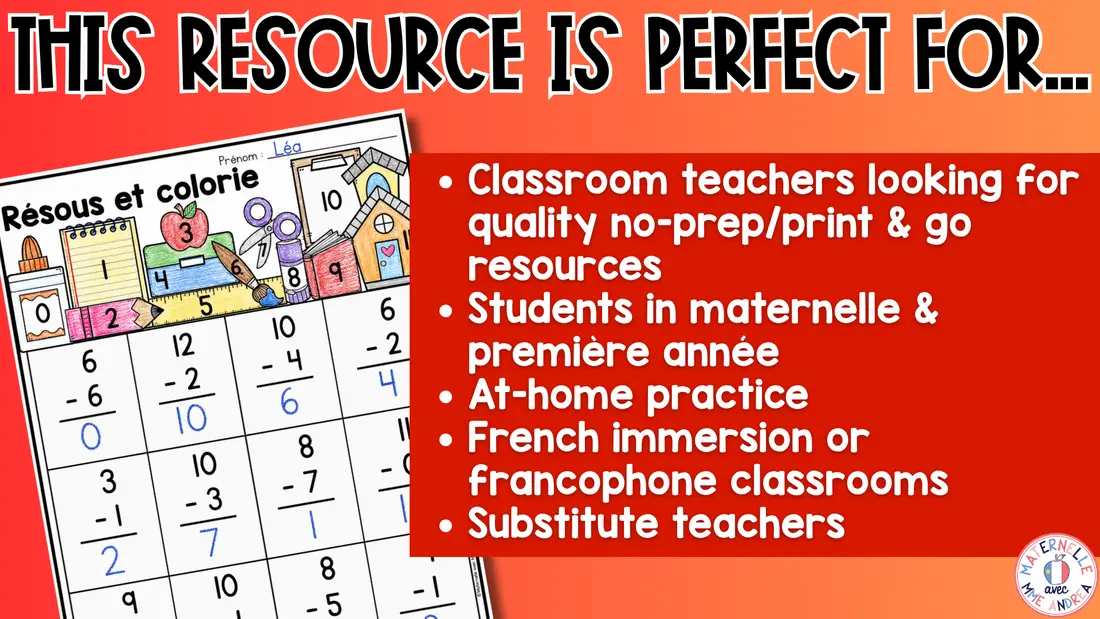 French Back to School Math Worksheets | Number Sense, Addition and Subtraction — image 9