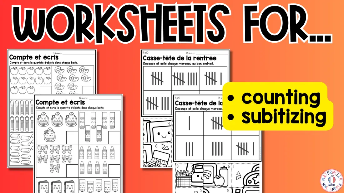 French Back to School Math Worksheets | Number Sense, Addition and Subtraction — image 7