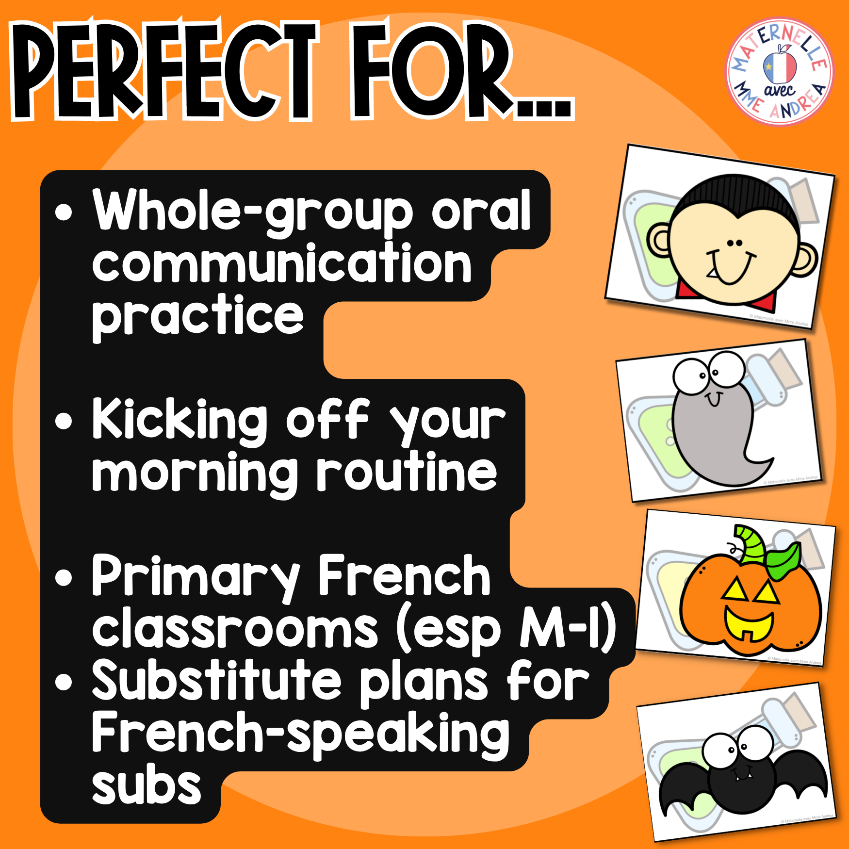 FRENCH Halloween Oral Communication Chant / Vocabulary Game - Méchante sorcière — image 6
