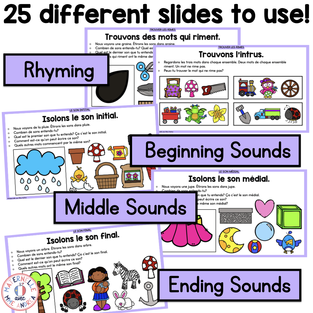 French Phonological & Phonemic Awareness Slides – May | Daily Oral K-1 Practice — image 2