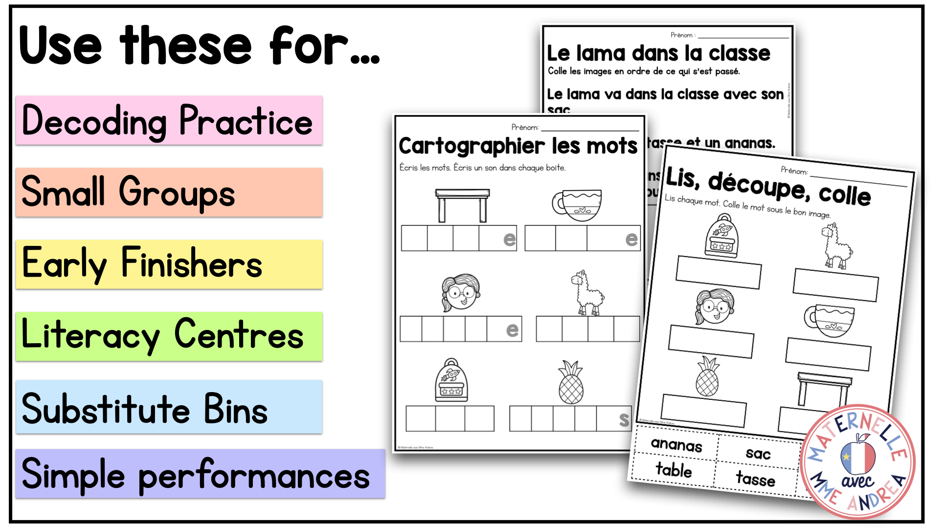 French Decodable Reader’s Theatre Scripts | Short Plays for Fluency - Aa Sound — image 3