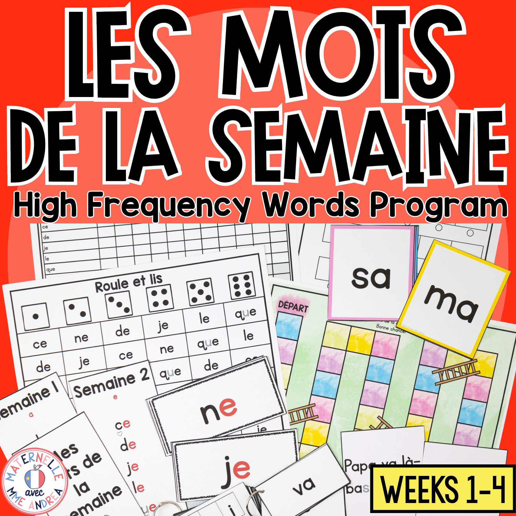 French High Frequency Words Phonics Program | Weeks 1–4 | French Sight Words