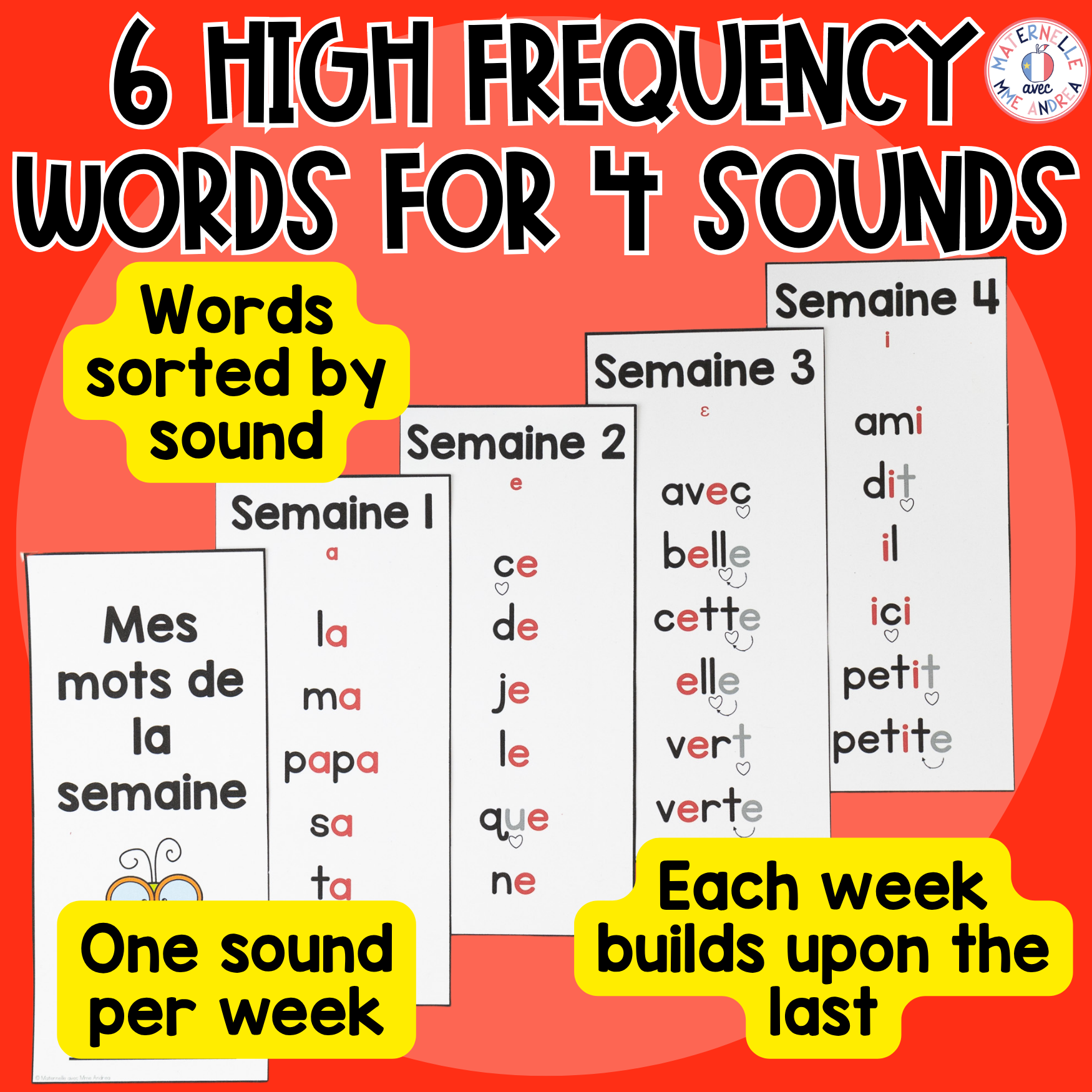 French High Frequency Words Phonics Program | Weeks 1–4 | French Sight Words — image 2
