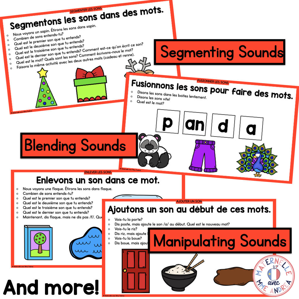 French Phonological & Phonemic Awareness Slides – December | Daily K-1 Practice — image 3