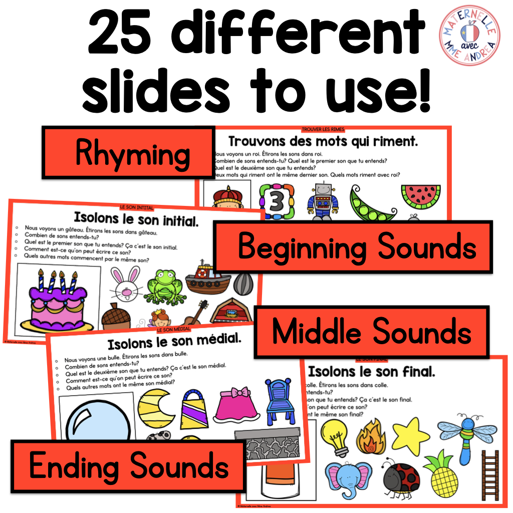 French Phonological & Phonemic Awareness Slides – December | Daily K-1 Practice — image 2
