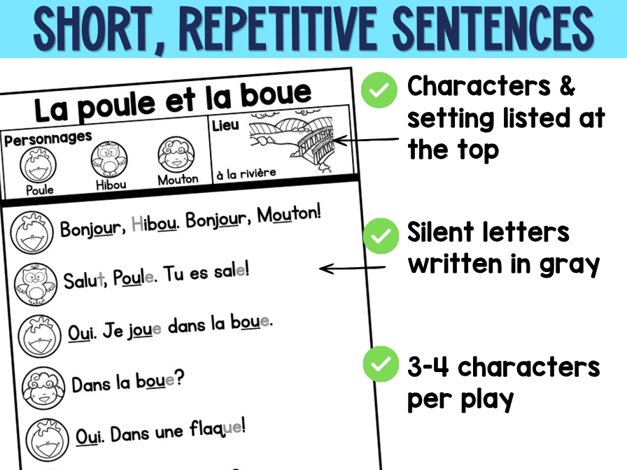 French Decodable Reader’s Theatre Scripts | Short Plays for Fluency - Le son OU — image 7