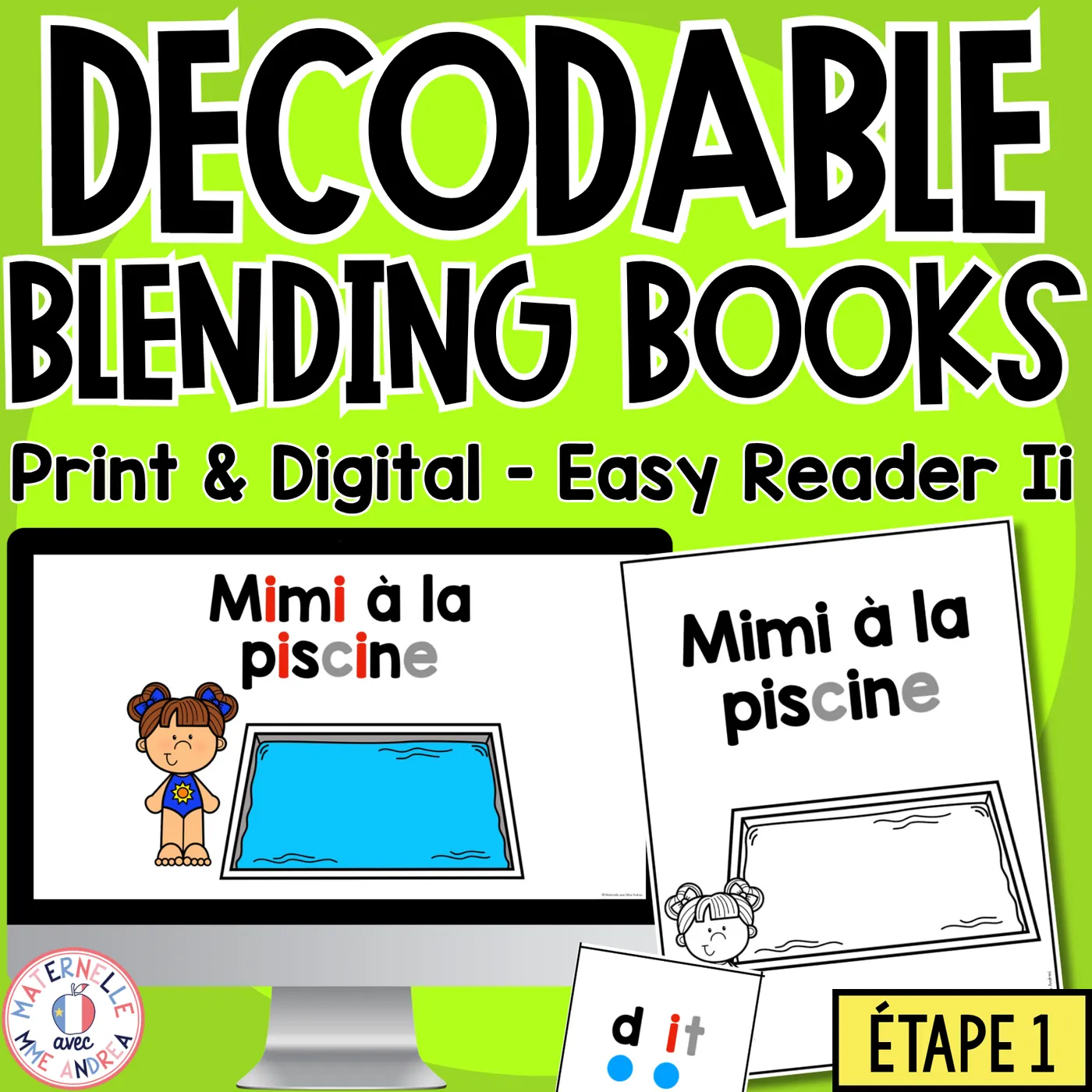 FRENCH Decodable Reader - Print & Digital - I Easy Reader (Science of Reading)