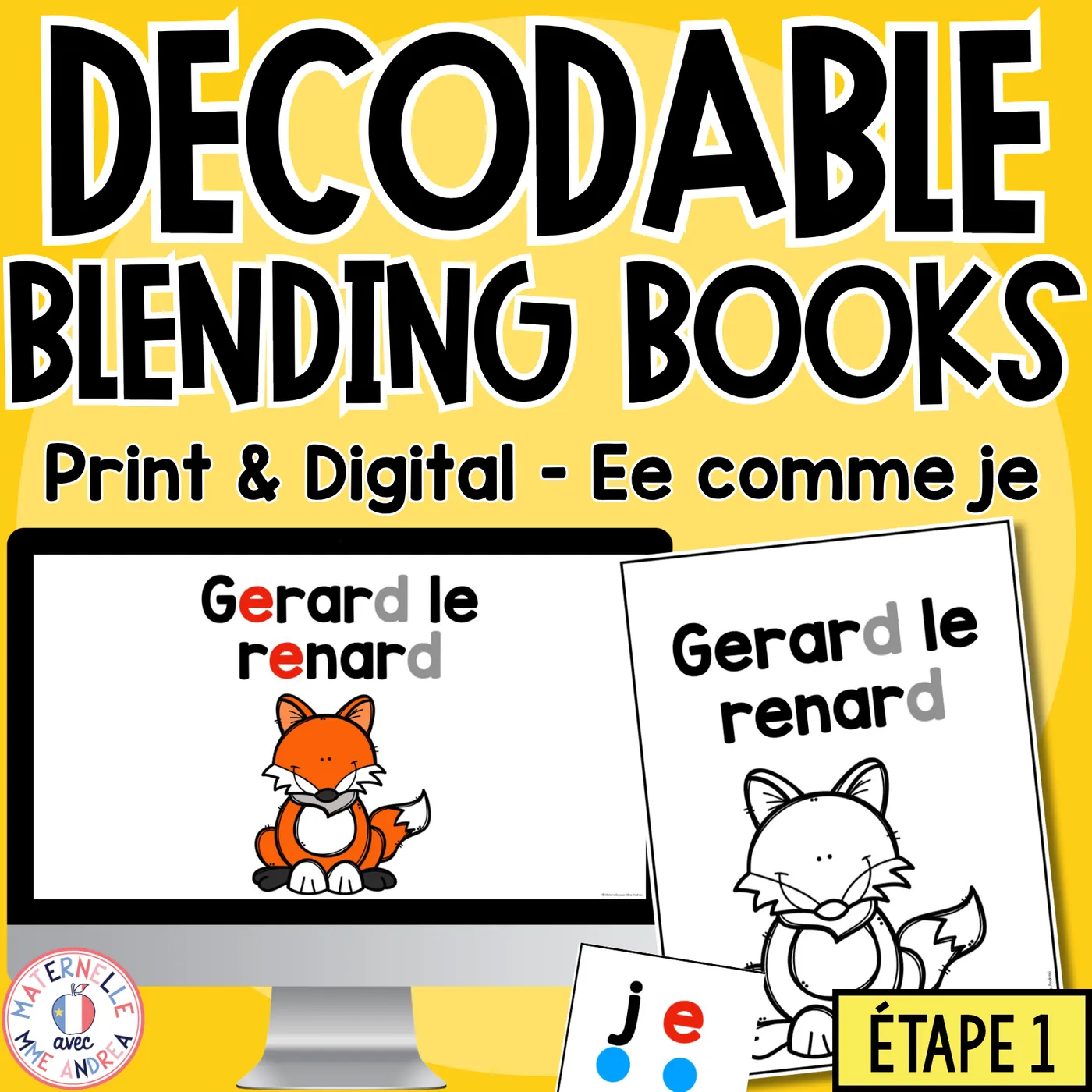 FRENCH Decodable Reader - Print & Digital - Unstressed E (Science of Reading)
