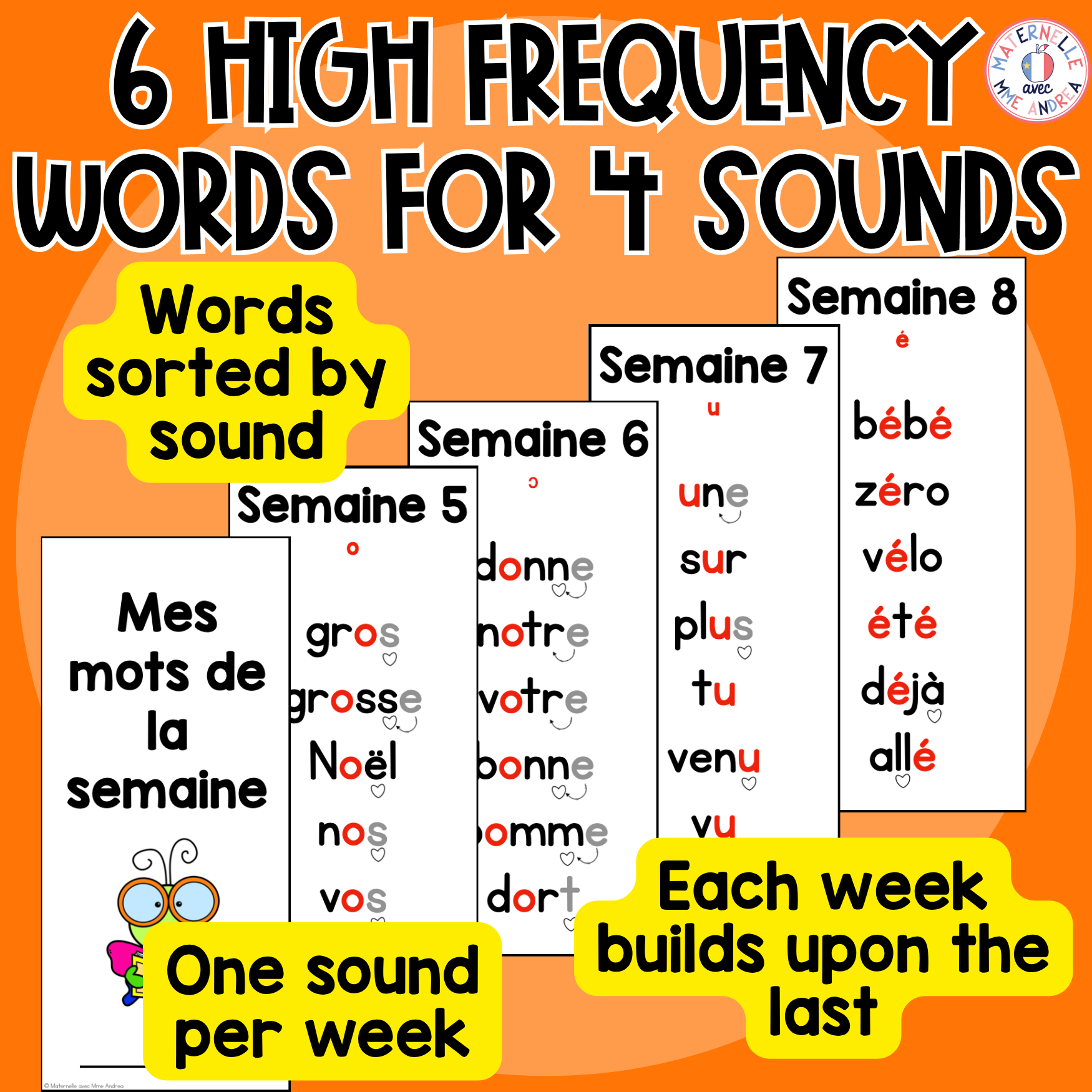 French High Frequency Words Phonics Program | Weeks 5-8 | French Sight Words — image 2